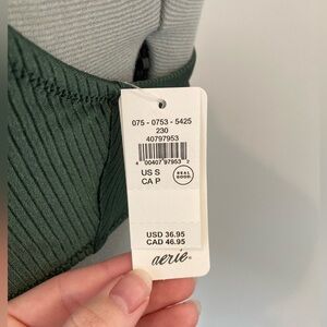 NWT Aerie Real Good Bikini Top - Dark Green